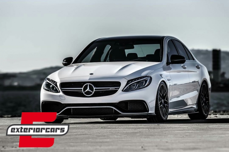 Prednja maska C63 AMG dizajn (srebrna) / Mercedes C-klasa W205 S205 A205 C205 (2014-2018), GCP-205041