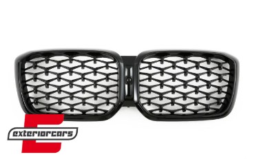 Prednja maska Diamond dizajn (piano crna) / BMW X3 G01 LCI (08.2021-2024) X4 G02 LCI (08.2021-2025), GCP-080151