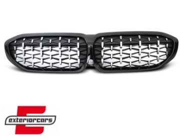 Prednja maska Diamond dizajn (piano crna/chrome) / BMW serije 3 G20 limuzina G21 karavan (2019-06.2022), GCP-032012