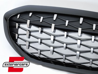 Prednja maska Diamond dizajn (piano crna/chrome) / BMW serije 3 G20 limuzina G21 karavan (2019-06.2022), GCP-032012
