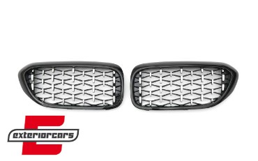 Prednja maska Diamond dizajn (piano crna/chrome) / BMW serije 5 G30 limuzina G31 karavan (2017-2020), GCP-053012
