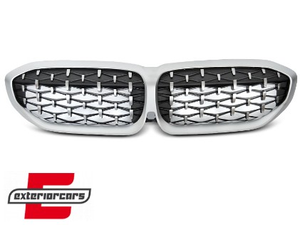 Prednja maska Diamond dizajn (srebrna) / BMW serije 3 G20 limuzina G21 karavan (2019-06.2022), GRBMK1