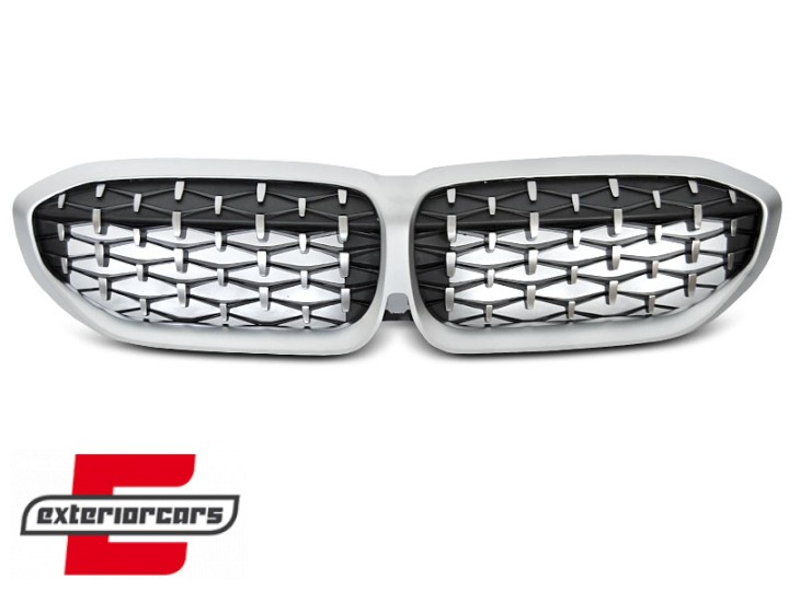 Prednja maska Diamond dizajn (srebrna) / BMW serije 3 G20 limuzina G21 karavan (2019-06.2022), GRBMK1
