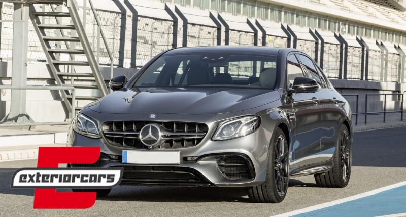 Prednja maska E63 AMG dizajn (srebrna) / Mercedes E-klasa W213 S213 C238 A238 (2016-2019), GCP-213043