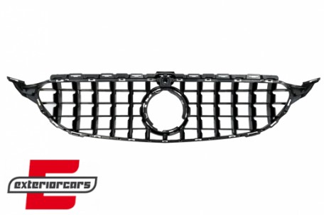 Prednja maska GT-R Panamericana dizajn 360° (piano crna) / Mercedes C-klasa A205 C205 S205 W205 (2018-2020), GCP-205069