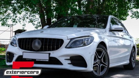 Prednja maska GT-R Panamericana dizajn 360° (piano crna) / Mercedes C-klasa W205 S205 A205 C205 (2014-2018), GCP-205030