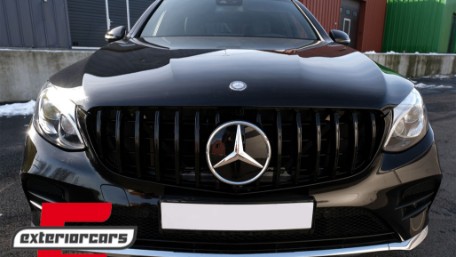 Prednja maska GT-R Panamericana dizajn 360° (piano crna) / Mercedes GLC X253 C253 (2015-2018), GCP-253070