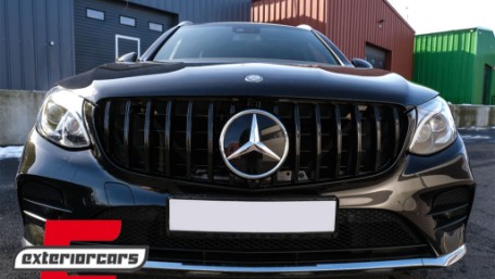 Prednja maska GT-R Panamericana dizajn 360° (piano crna) / Mercedes GLC X253 C253 (2015-2018), GCP-253070