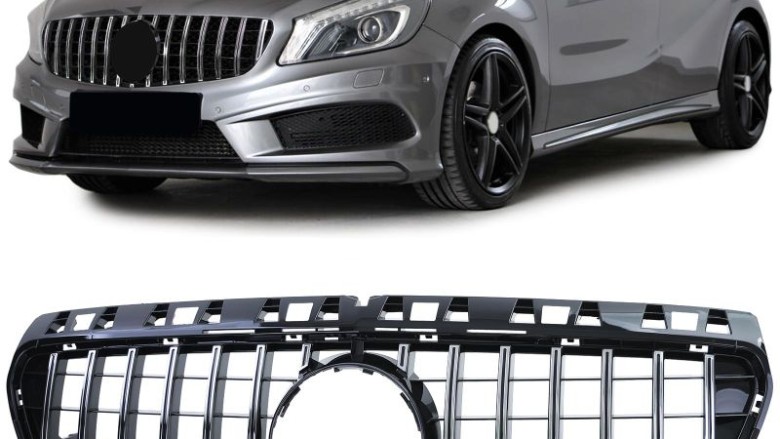 Prednja maska GT-R Panamericana dizajn (chrome) / Mercedes Benz A-klasa W176 (2012–08.2015), 34214