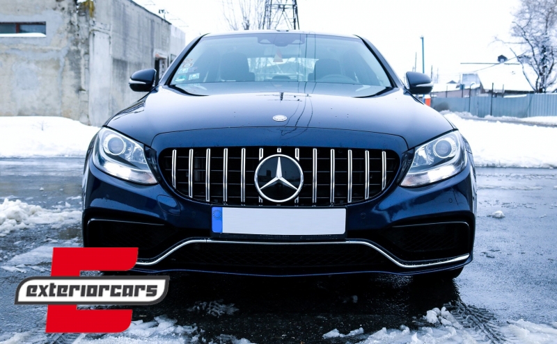 Prednja maska GT-R Panamericana dizajn (chrome) / Mercedes C-klasa W205 S205 C205 A205 (2014-2018), 34209