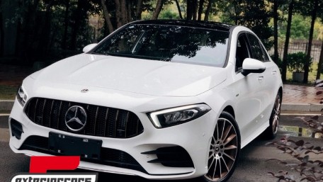 Prednja maska GT-R Panamericana dizajn (crna) / Mercedes A-klasa W177 Hatchback V177 limuzina (04.2018-12.2022), FGMBW177FGTRBCN