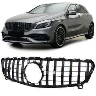 Prednja maska GT-R Panamericana dizajn (piano crna) / Mercedes A-klasa W176 Facelift (09.2015-2018), GCP-176034
