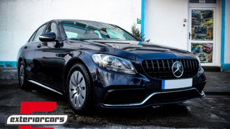 Prednja maska GT-R Panamericana dizajn (piano crna) / Mercedes C-klasa W205 S205 A205 C205 (2014-2018), 37348