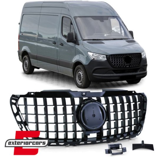 Prednja maska GT-R Panamericana dizajn (piano crna) / Mercedes Sprinter W907 W910 (02.2018-), GCP-907038