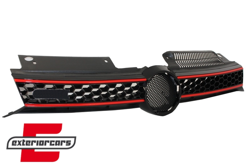 Prednja maska GTI dizajn (piano crna) / VW Golf 6 VI (2008-2012), 1L0853653SME