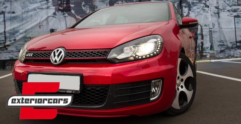 Prednja maska GTI dizajn (piano crna) / VW Golf 6 VI (2008-2012), 1L0853653SME