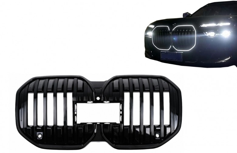 Prednja maska Iconic Glow dizajn (piano crna) / BMW Serija 7 G70 (2022-), FGBMG70LD