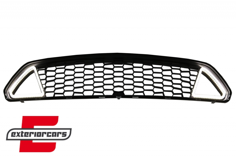 Prednja maska & LED DRL RTR dizajn (mat crna) / Ford Mustang Mk6 VI (2015-2017), FGFMU