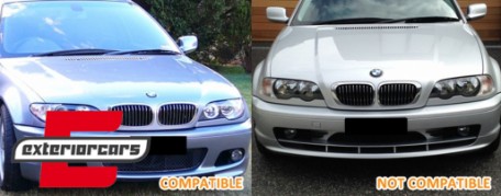 Prednja maska M3 dizajn (piano crna) / BMW serije 3 E46 Coupe Cabrio 2 vrata Facelift (2003-2005), FGBME46CDPB