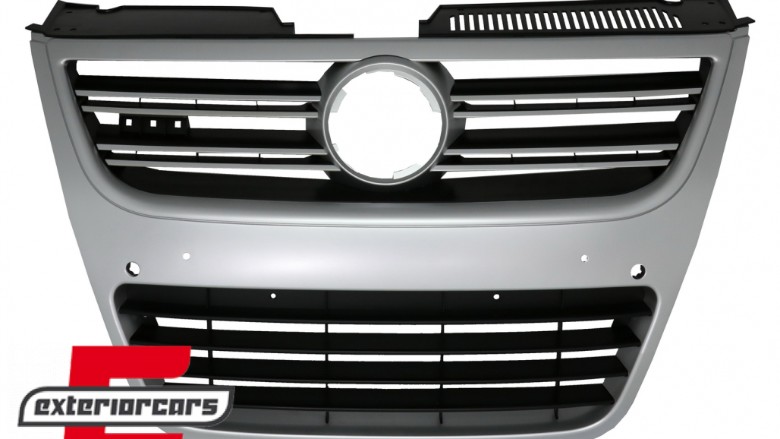 Prednja maska R36 dizajn (srebrni aluminij) / VW Passat 3C (2007-2010), FGVWP3CR36S