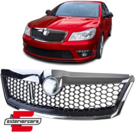 Prednja maska RS look (crna/chrome) / Škoda Octavia 1Z Facelift (2009-2013), 42313