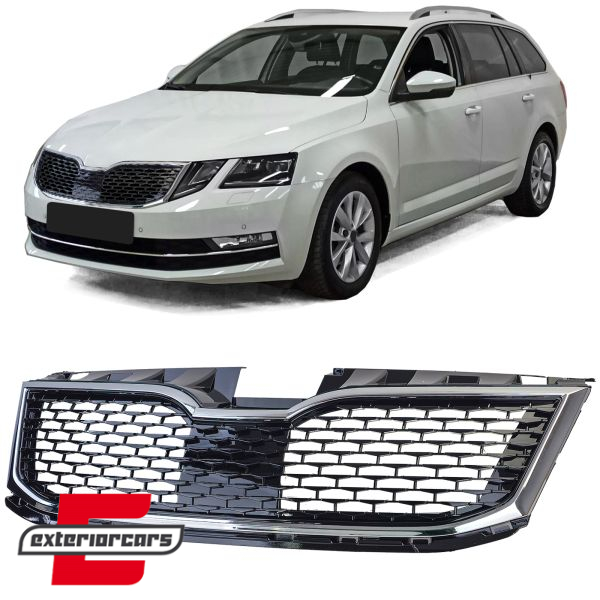 Prednja maska RS look (crna/chrome) / Škoda Octavia 5E Facelift (2017-2019), 42310