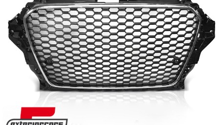 Prednja maska RS3 dizajn (chrome/crna) / Audi A3 8V (2012-2016), GRAU53