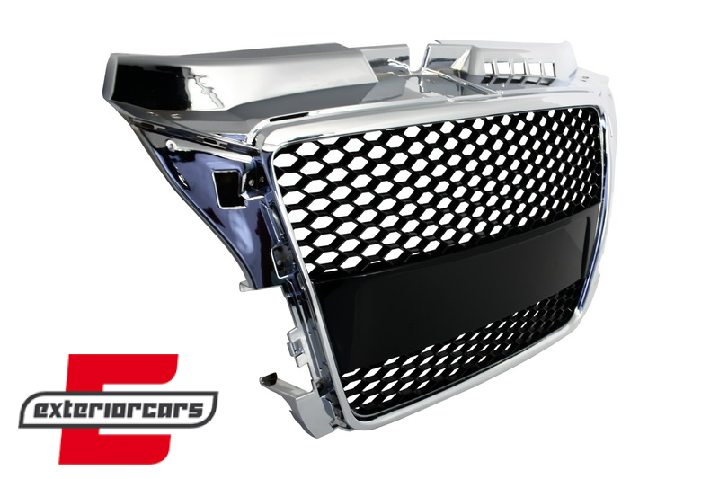 Prednja maska RS3 dizajn (chrome/crna) / Audi A3 S3 8P Facelift (2007-2012), GRAU40