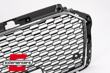 Prednja maska RS3 dizajn (chrome/crna) / AUDI A3 S3 8V Facelift (2017-2019), GRAU57