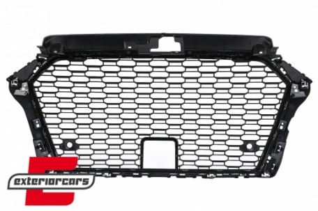 Prednja maska RS3 dizajn (chrome/crna) / AUDI A3 S3 8V Facelift (2017-2019), GRAU57