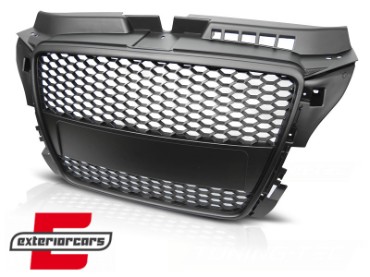 Prednja maska RS3 dizajn (mat crna) / Audi A3 S3 8P Facelift (2007-2012), GRAU39