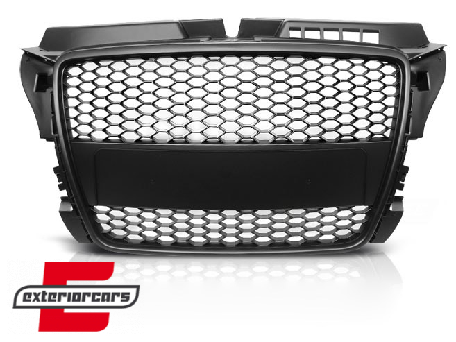 Prednja maska RS3 dizajn (mat crna) / Audi A3 S3 8P Facelift (2007-2012), GRAU39