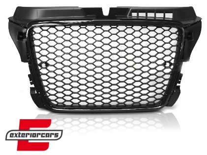 Prednja maska RS3 dizajn (PDC) (piano crna) / Audi A3 8P Facelift (2007-2012), GRAU91