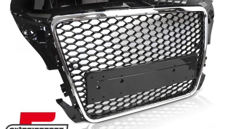 Prednja maska RS3 dizajn (PDC) (piano crna/chrome) / Audi A3 8P Facelift (2007-2012), GRAU94