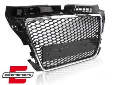 Prednja maska RS3 dizajn (PDC) (piano crna/chrome) / Audi A3 8P Facelift (2007-2012), GRAU94