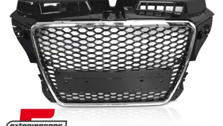 Prednja maska RS3 dizajn (PDC) (piano crna/chrome) / Audi A3 8P Facelift (2007-2012), GRAU94