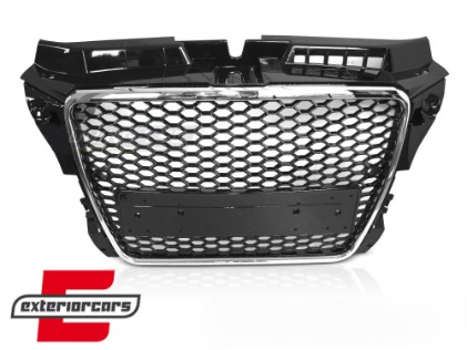 Prednja maska RS3 dizajn (PDC) (piano crna/chrome) / Audi A3 8P Facelift (2007-2012), GRAU94