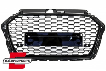Prednja maska RS3 dizajn (piano crna) / AUDI A3 8V Facelift (2016-2019), 41346
