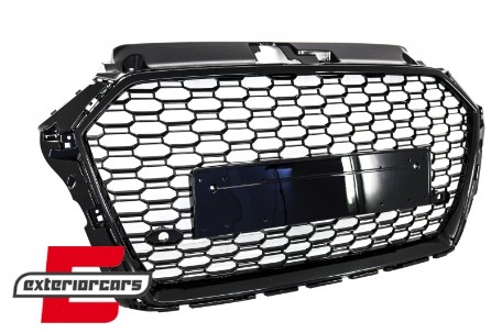 Prednja maska RS3 dizajn (piano crna) / AUDI A3 8V Facelift (2016-2019), 41346