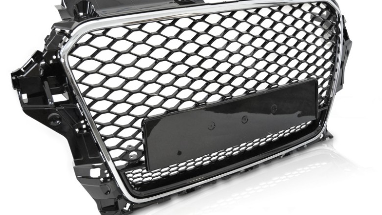Prednja maska RS3 Quattro dizajn (piano crna/chrome) / Audi A3 8V (2012-2016), GRAUD7