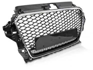 Prednja maska RS3 Quattro dizajn (piano crna/chrome) / Audi A3 8V (2012-2016), GRAUD7