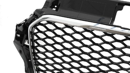 Prednja maska RS3 Quattro dizajn (piano crna/chrome) / Audi A3 8V (2012-2016), GRAUD7