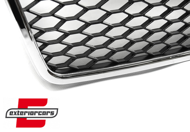 Prednja maska RS4 dizajn (chrome/crna) / Audi A4 B7 (2004-2008), GRAU22