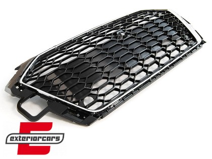 Prednja maska RS4 dizajn (chrome/crna) / Audi A4 B9 8W Facelift (2020-2024), GRAU79