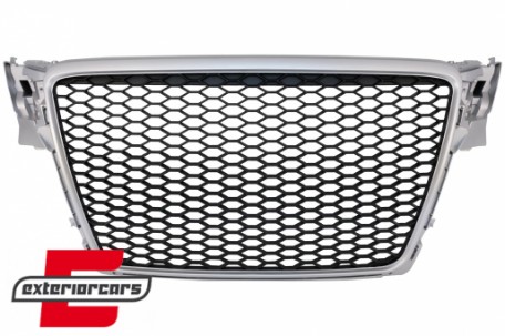 Prednja maska RS4 dizajn (chrome/crna) / Audi A4 S4 B8 (2008-2011), GRAU02
