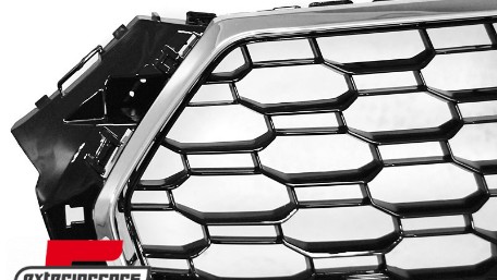 Prednja maska RS4 dizajn (chrome/crna) / Audi A4 S4 B9 8W (2016-2019) limuzina karavan, GRAU76