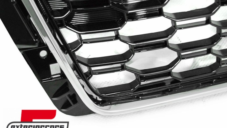 Prednja maska RS4 dizajn (chrome/crna) / Audi A4 S4 B9 8W (2016-2019) limuzina karavan, GRAU76