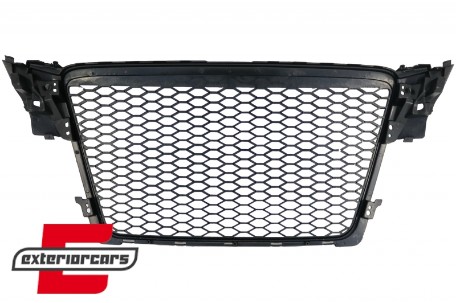 Prednja maska RS4 dizajn (mat crna) / Audi A4 S4 B8 (2007-2011), GRAU01