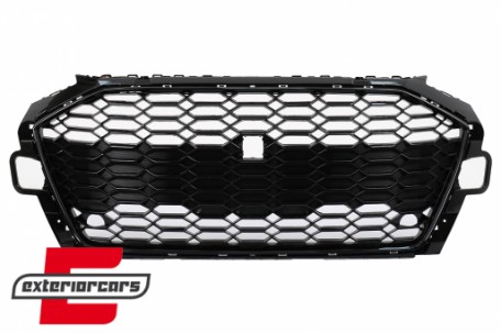 Prednja maska RS4 dizajn (piano crna) / Audi A4 B9 8W Facelift (2020-2024), GRAU80