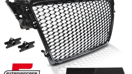 Prednja maska RS4 dizajn (piano crna) / Audi A4 S4 B8 (2007-2011), GRAU28